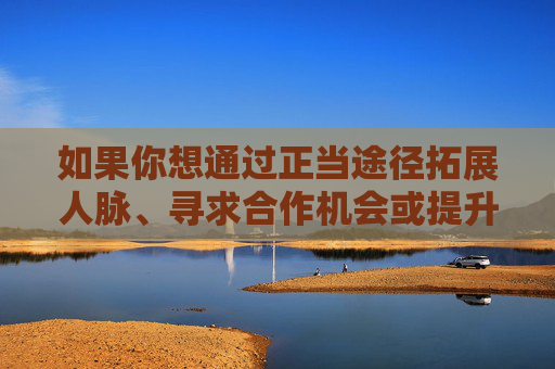 如果你想通过正当途径拓展人脉、寻求合作机会或提升个人能力，我建议你，正当途径，拓展人脉、寻求合作与提升个人能力