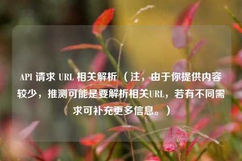 API 请求 URL 相关解析 （注，由于你提供内容较少，推测可能是要解析相关URL，若有不同需求可补充更多信息。）