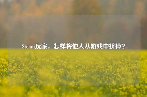 Steam玩家,怎样将他人从游戏中挤掉?