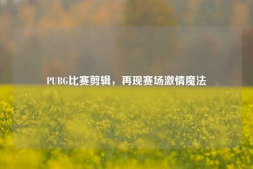 PUBG比赛剪辑，再现赛场激情魔法