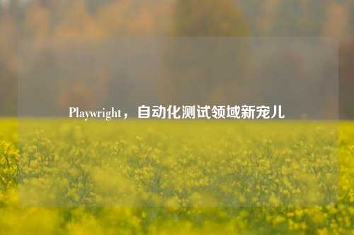 Playwright，自动化测试领域新宠儿