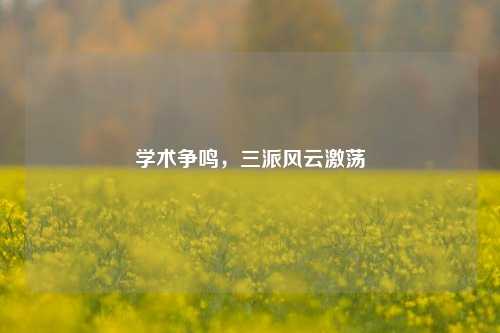 学术争鸣,三派风云激荡