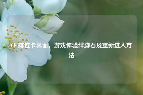 CF 排位卡界面,游戏体验绊脚石及重新进入方法