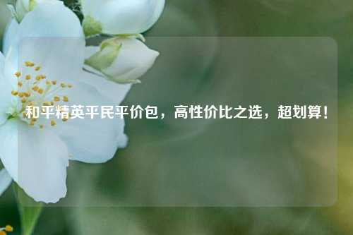 和平精英平民平价包，高性价比之选，超划算！