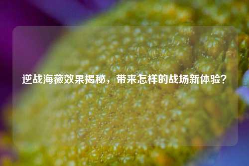 逆战海薇效果揭秘，带来怎样的战场新体验？