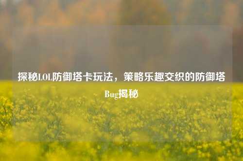 探秘LOL防御塔卡玩法，策略乐趣交织的防御塔Bug揭秘