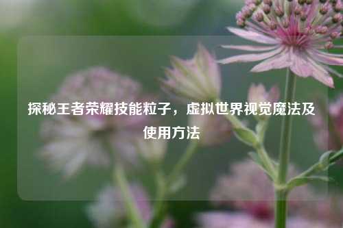 探秘王者荣耀技能粒子，虚拟世界视觉魔法及使用方法