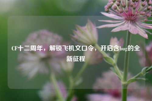 CF十二周年,解锁飞机文口令,开启含bug的全新征程