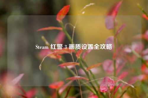 Steam 红警 3 画质设置全攻略