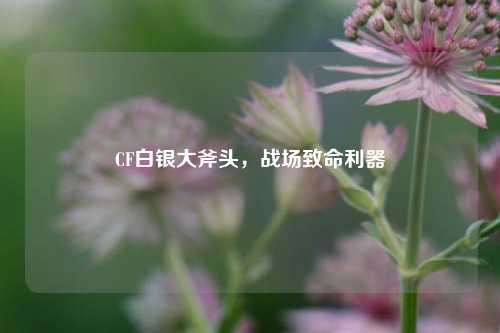 CF白银大斧头,战场致命利器