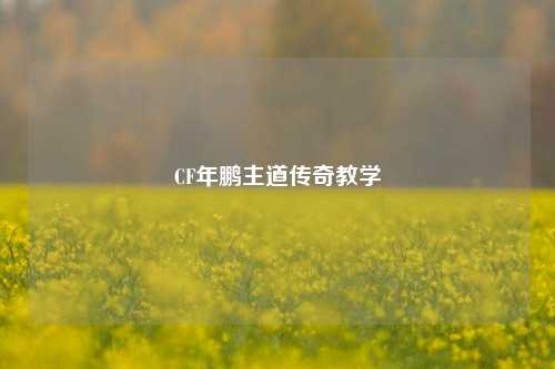 CF年鹏主道传奇教学