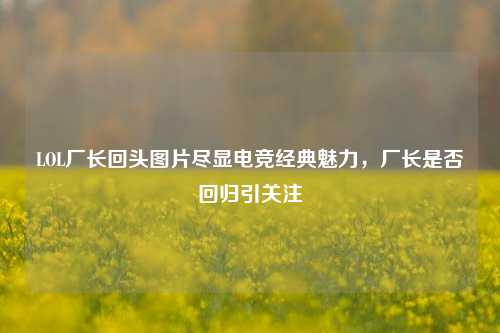 LOL厂长回头图片尽显电竞经典魅力,厂长是否回归引关注