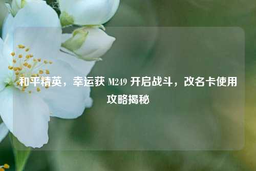 和平精英,幸运获 M249 开启战斗,改名卡使用攻略揭秘