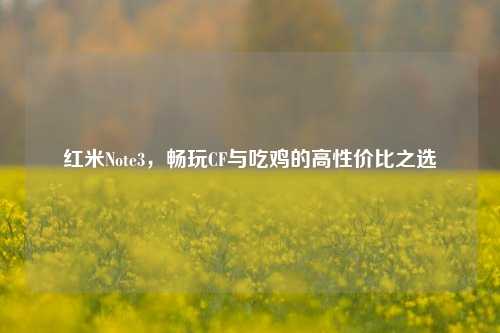 红米Note3,畅玩CF与吃鸡的高性价比之选