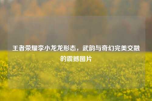 王者荣耀李小龙龙形态,武韵与奇幻完美交融的震撼图片