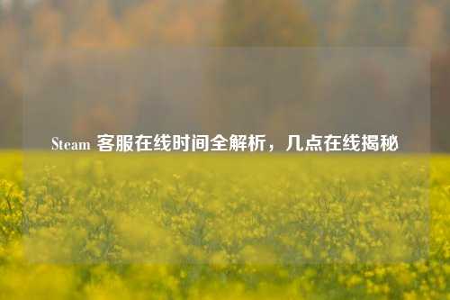 Steam 客服在线时间全解析，几点在线揭秘