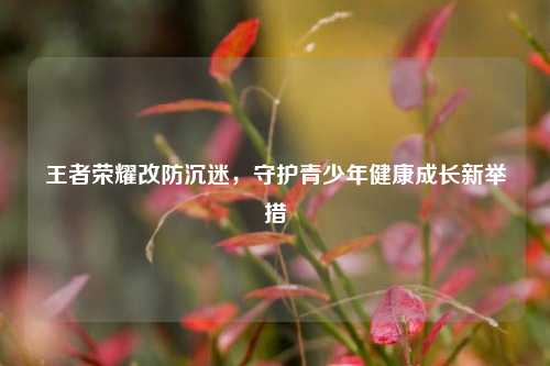 王者荣耀改防沉迷,守护青少年健康成长新举措