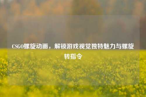 CSGO螺旋动画,解锁游戏视觉独特魅力与螺旋转指令