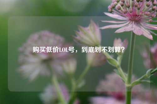 购买低价LOL号,到底划不划算?