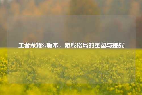 王者荣耀S7版本,游戏格局的重塑与挑战