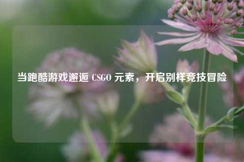 当跑酷游戏邂逅 CSGO 元素,开启别样竞技冒险
